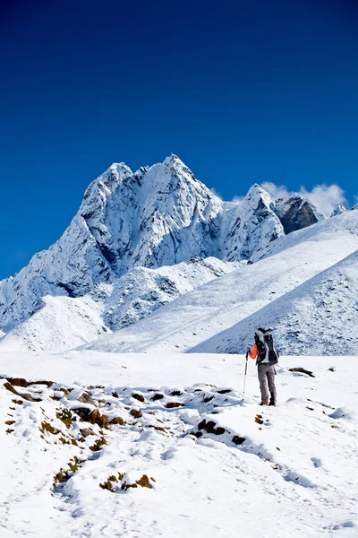 Senderismo en montañas del Himalaya — Foto de Stock