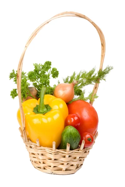Vegetable collection on a white — Stock Photo, Image