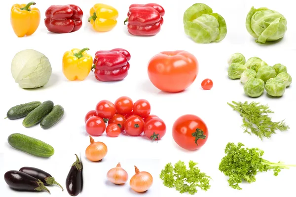 Verduras sobre un fondo blanco —  Fotos de Stock