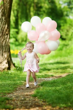  Küçük beyaz renkli baloons ile yaz park çalış