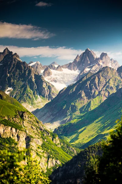 Beautiful walley in Caucasus mountains in Upper Svaneti, Georgia