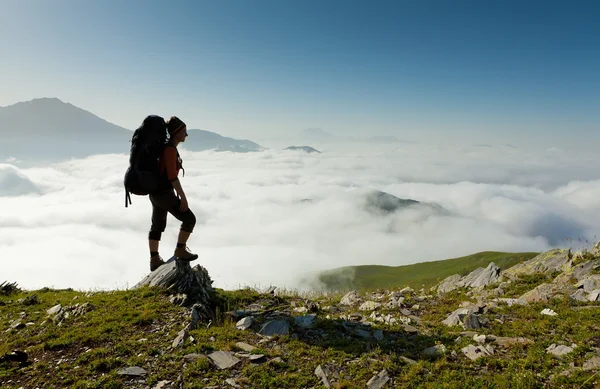 Trekking nas montanhas do Cáucaso Geórgia, região de Svaneti — Fotografia de Stock