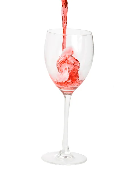 Wine pouring into wine glass — Stock Photo, Image