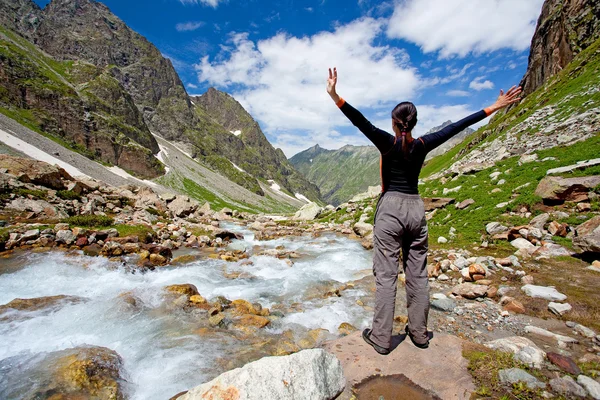 Wanderer im Kaukasus — Stockfoto