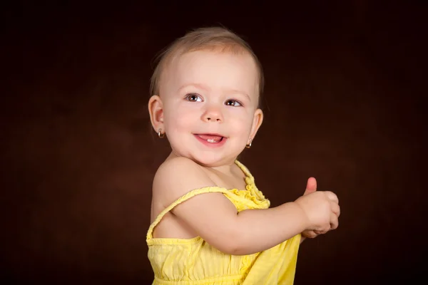 Baby girl at studio — Stock Photo, Image
