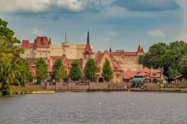 Orlando, Florida. July 29, 2020. Panoramic view of Germany Pavillion at Epcot (130)