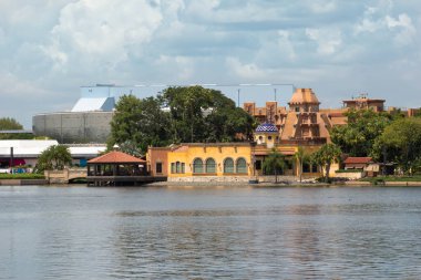 Orlando, Florida. July 29, 2020. Panoramic view of Mexico Pavillion at Epcot (97)