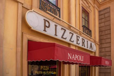 Orlando, Florida. July 29, 2020. Top view of Pizzeria Napoli in Italy Pavillion at Epcot (104)