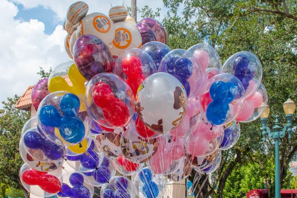 Orlando Florida Agosto 2020 Vista Superior Los Coloridos Globos Disney — Foto de Stock