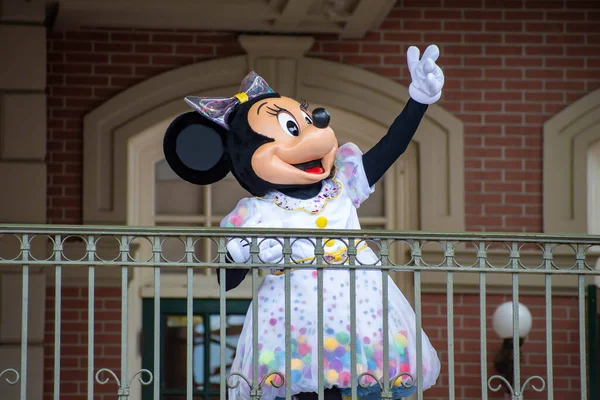 Orlando Florida August 2020 Minnie Mouse Waving Balcony Walt Disney — Stock Photo, Image