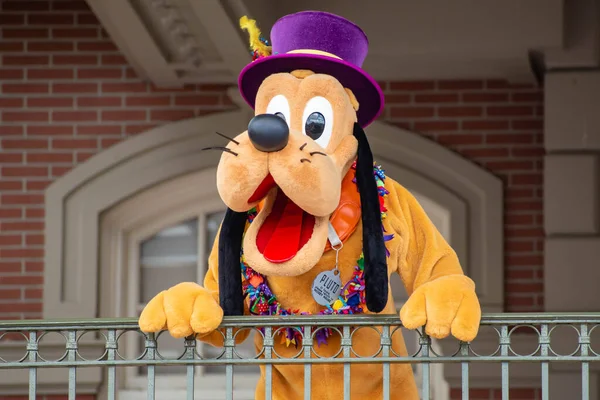 Orlando Florida August 2020 Pluto Waving Balcony Walt Disney World — Stock Photo, Image