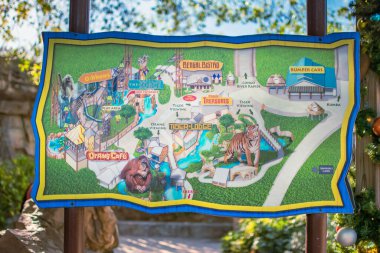 Tampa Körfezi, Florida. 29 Aralık 2020. Busch Gardens Jungala bölge haritası (82).