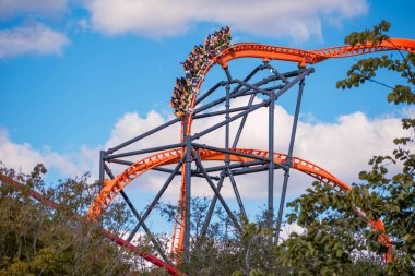 Tampa Körfezi, Florida. 29 Aralık 2020. Busch Gardens 'ta eğlenen insanlar (58))