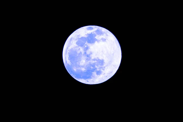 Orlando Florida Lua Azul Claro Grande Noite Escura — Fotografia de Stock