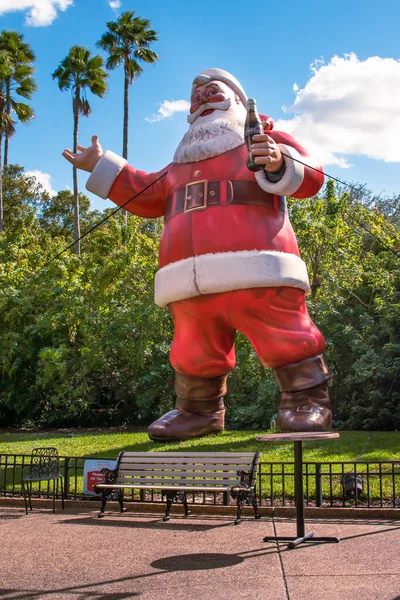 Tampa Bay Florida December 2020 Coca Cola Santa Claus Busch Rechtenvrije Stockfoto's