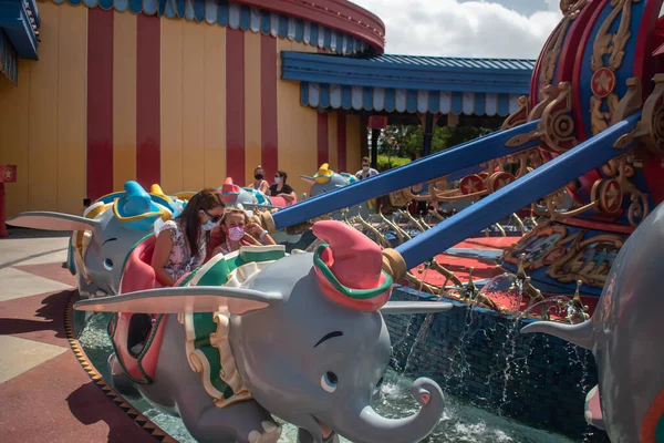 Orlando Floride Septembre 2020 Vue Dessus Dumbo Éléphant Volant Dans — Photo