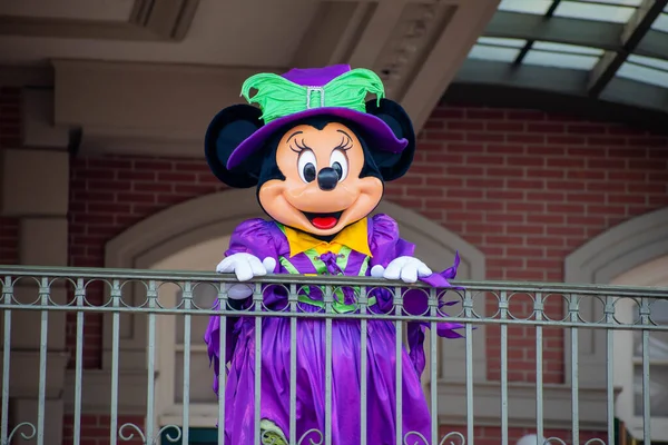 Orlando Florida September 2020 Minnie Mouse Zwaait Vanaf Het Balkon Stockafbeelding