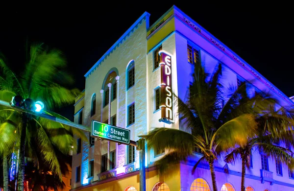 Miami Beach Florida Juni 2021 Top Uitzicht Edison Hotel Ocean — Stockfoto