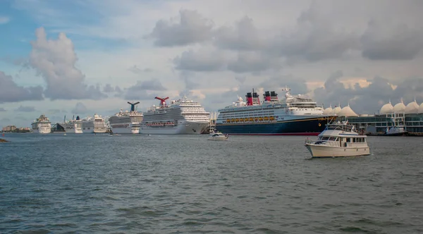 Miami Floryda Czerwca 2021 Panoramiczny Widok Cruises Shps Port Miami — Zdjęcie stockowe