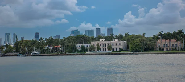 Miami Florida 2021 Június Panorámás Kilátás Star Island Miami Downtown — Stock Fotó