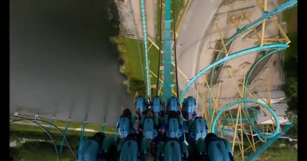 Ορλάντο Φλόριντα Ιουλίου 2021 Φανταστικές Εικόνες Του Kraken Rollercoaster Βόλτα — Αρχείο Βίντεο