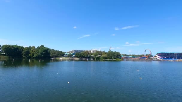 Orlando Florida August 2021 Panoramic View Orca Encounter Stadium Ice — Stock Video