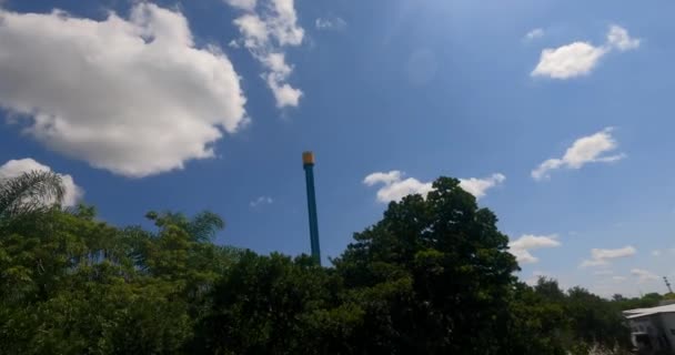 Tampa Florida Augustus 2021 Rijdend Een Sheikra Achtbaan Busch Gardens — Stockvideo