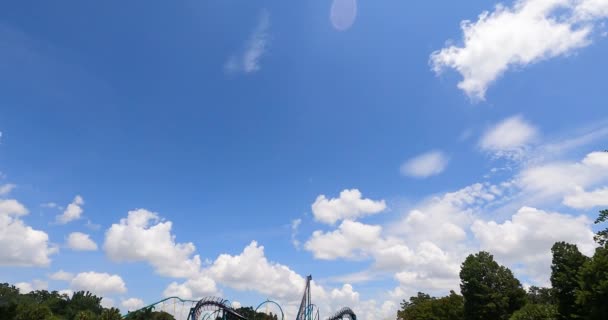 Orlando Floride Août 2021 Vue Panoramique Des Montagnes Russes Mako — Video