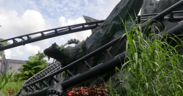 Orlando Floride Septembre 2021 Les Gens Qui Amusent Jurassic World — Video