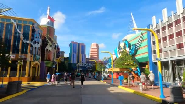 Orlando Florida Septiembre 2021 Peropla Caminando Marvel Super Hero Island — Vídeos de Stock