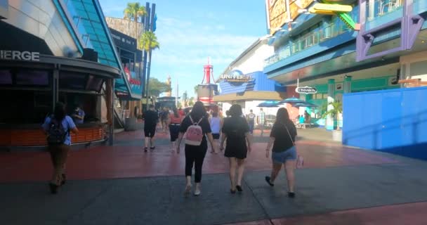 Ορλάντο Φλόριντα Σεπτεμβρίου 2021 Περπάτημα Στο Citywalk Στο Universal Studios — Αρχείο Βίντεο