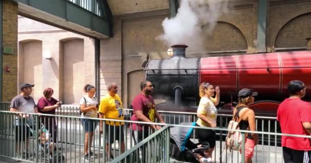 Orlando Florida Septiembre 2021 Hogwarts Express Kings Cross Station Universal — Vídeos de Stock