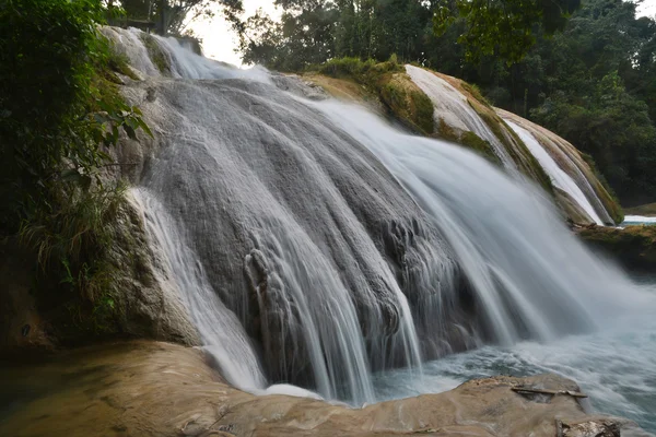 Agua Azul waterfall, Yucatan  Peninsula, Mexico. — Stock Photo, Image