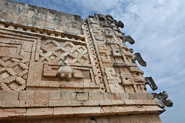 Detalhes de Maia Puuc Architecture Style - Uxmal, México . — Fotografia de Stock
