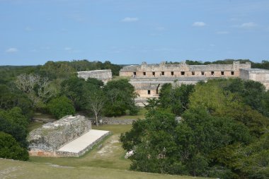 Antik Maya sitesi Uxmal, Meksika.