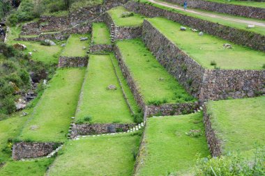 Inca settlement, Pisac, Peru. clipart