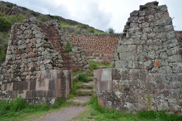 Inca urovnání, Pisac, Peru. — Stock fotografie