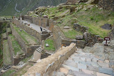 Ollantaytambo, eski Inca Kalesi kutsal vadi, Peru.