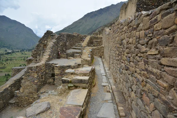 Ollantaytambo, oude Inca vesting in de Heilige vallei, Peru. — Stockfoto