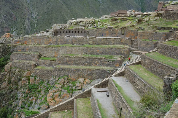 Ollantaytambo, régi Inca erőd a Szent völgy, Peru. — Stock Fotó