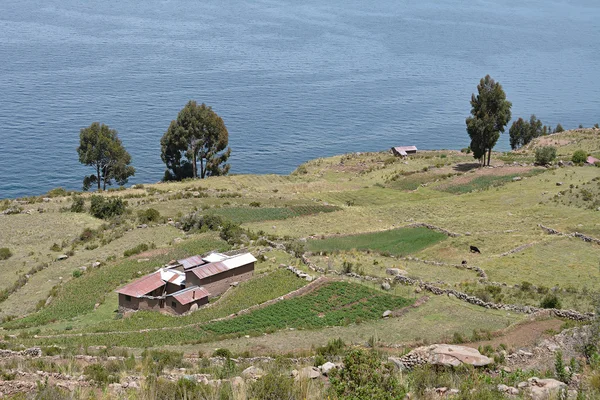 Taquile Island, lake Titicaca. Peru. — Stock Photo, Image