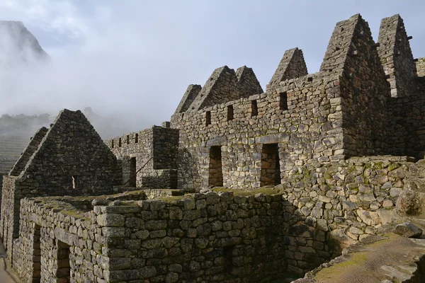 Machu Picchu eski evleri. — Stok fotoğraf