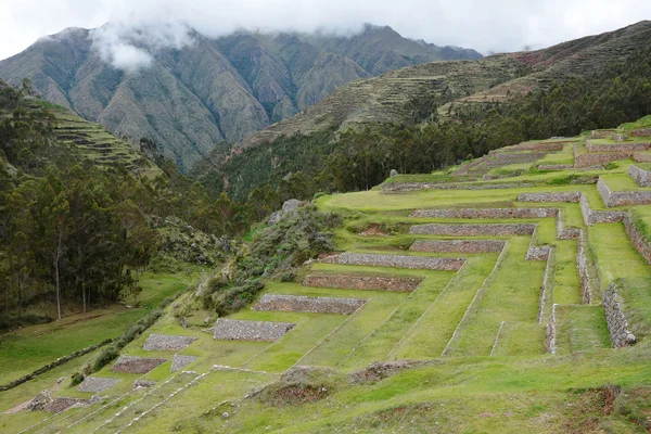 Chinchero, 신성한 계곡 페루에서 테라스. — 스톡 사진