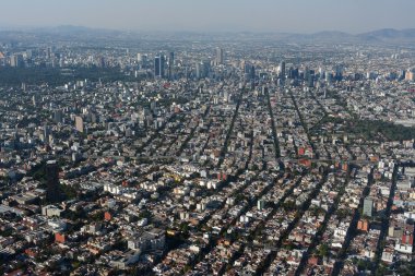 mexico City havadan görünümü. 