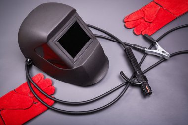 Kask ve kaynak için eldiven