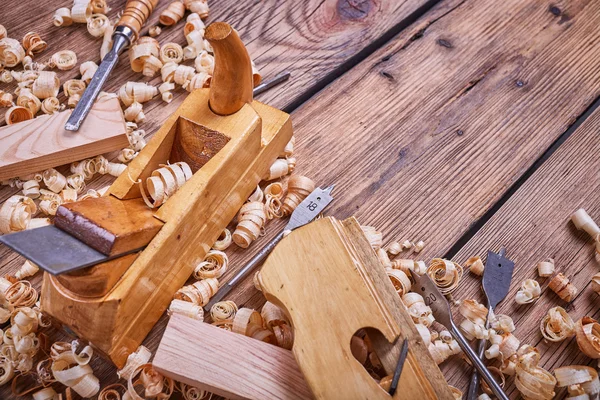 Werkzeuge für die Holzbearbeitung — Stockfoto