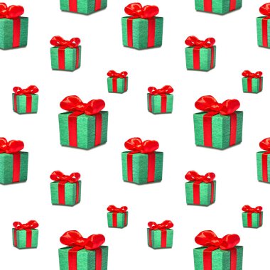 Parlak arka planda hediye kutuları. Kusursuz bir düzen, tatil konsepti. Şenlik arka planı. Düz yatıyordu.