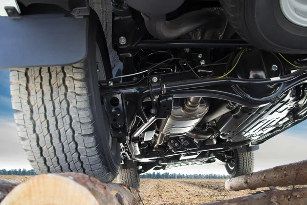 Jeep on the country road — Stock Photo, Image