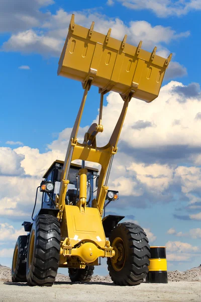 Trekker werk in zandbak — Stockfoto