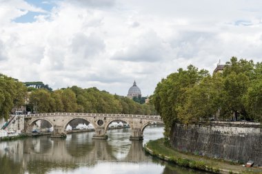 Roma, İtalya Tiber ve St. Peter's Katedrali, görüntüleme